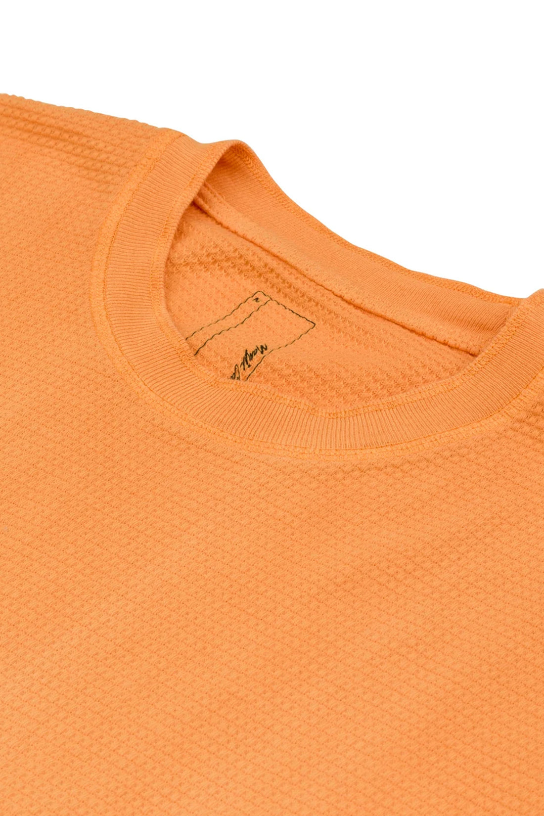 Dyed Waffle T-Shirt  - Orange