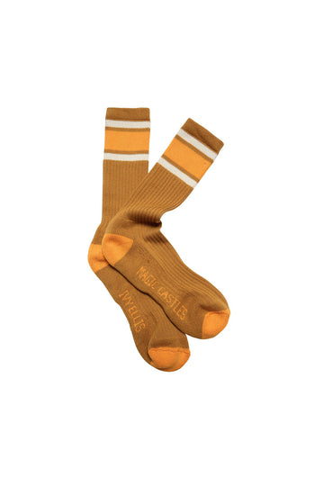 Ivy Ellis x MC Sport Sock - Tan/Orange