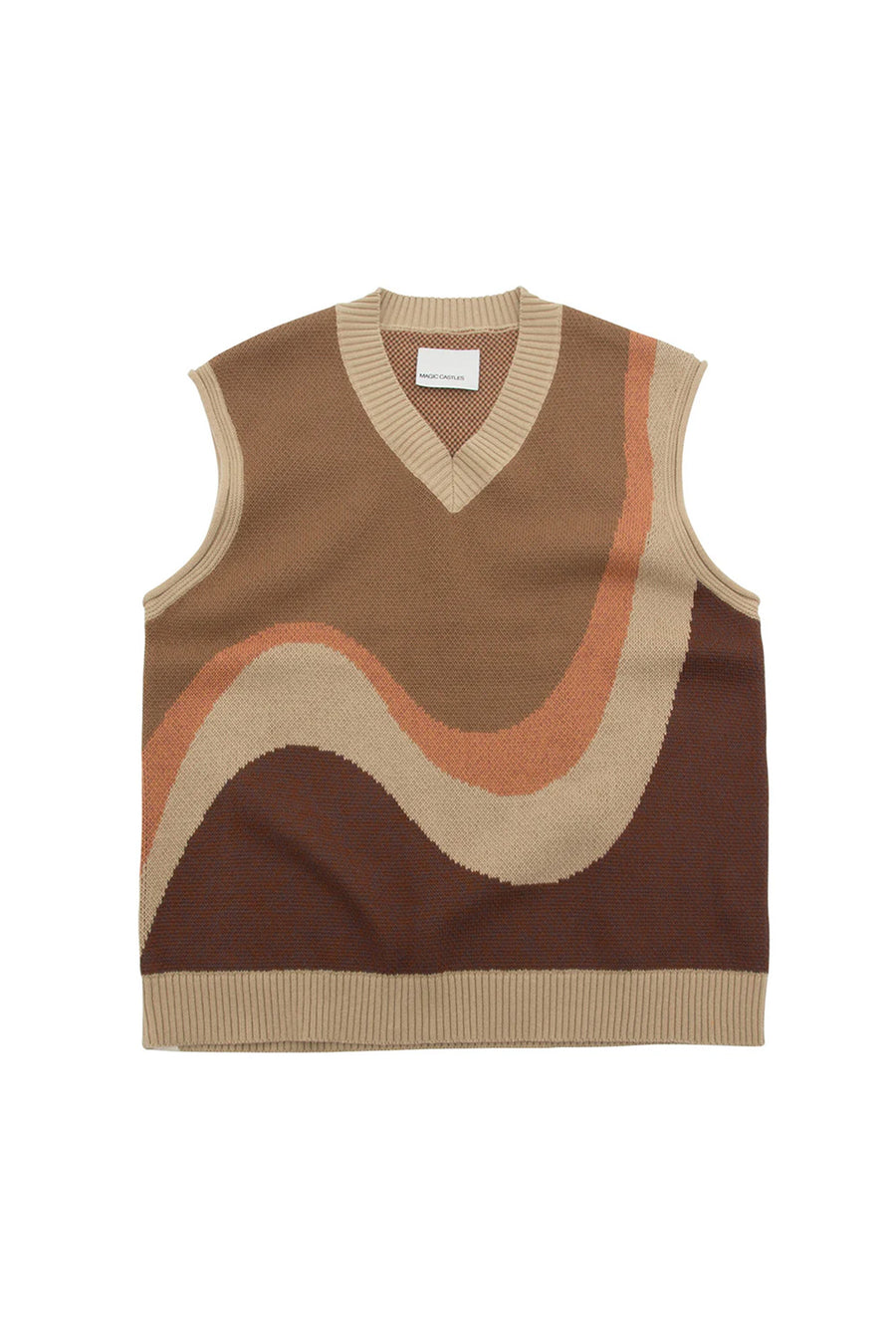 Luca Wave Vest - Brown Multi