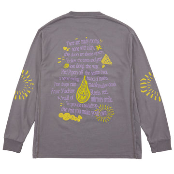 Poem Long Sleeve T-Shirt - Charcoal