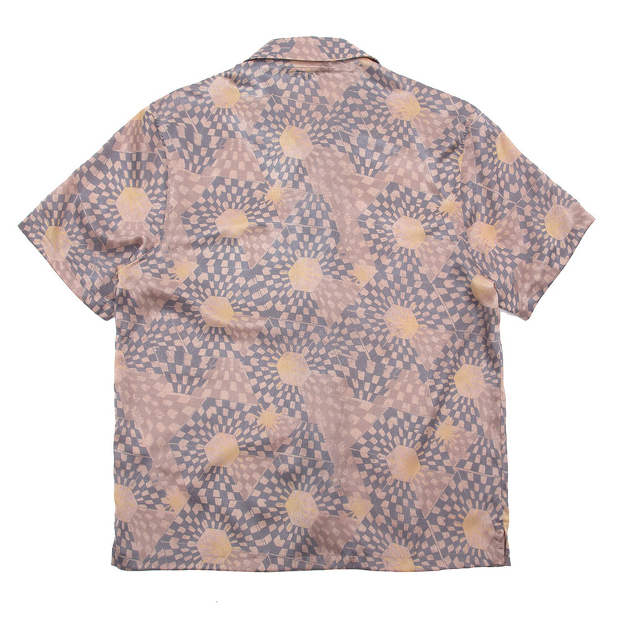 Short Sleeve Wave Shirt - Warped Honeycomb Print