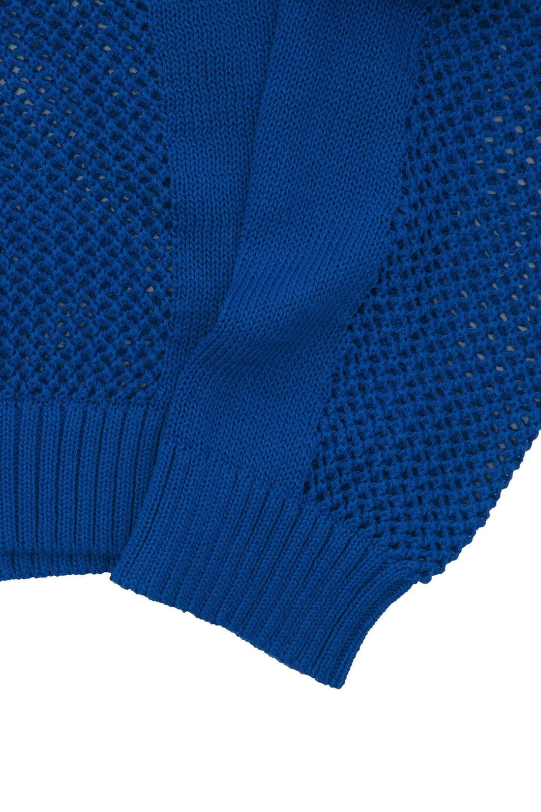 Mesh Knit Crew - Cobalt Blue