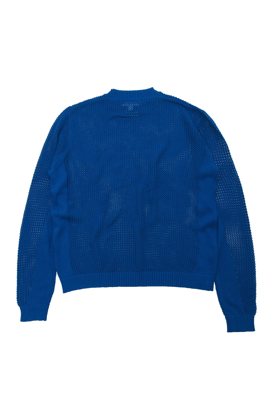 Mesh Knit Crew - Cobalt Blue