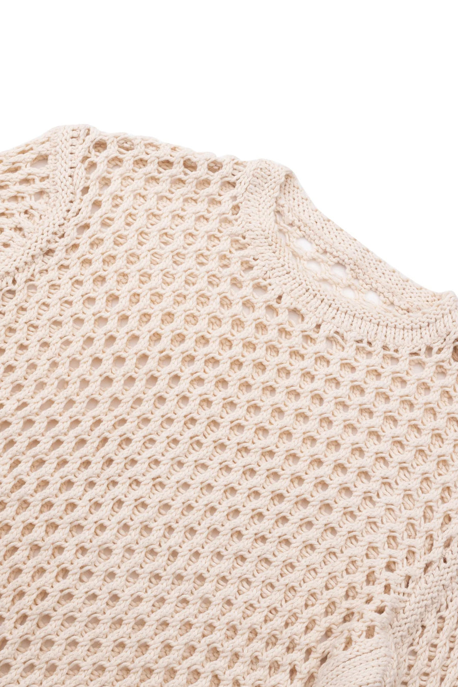 Net Knit Crew - Ecru