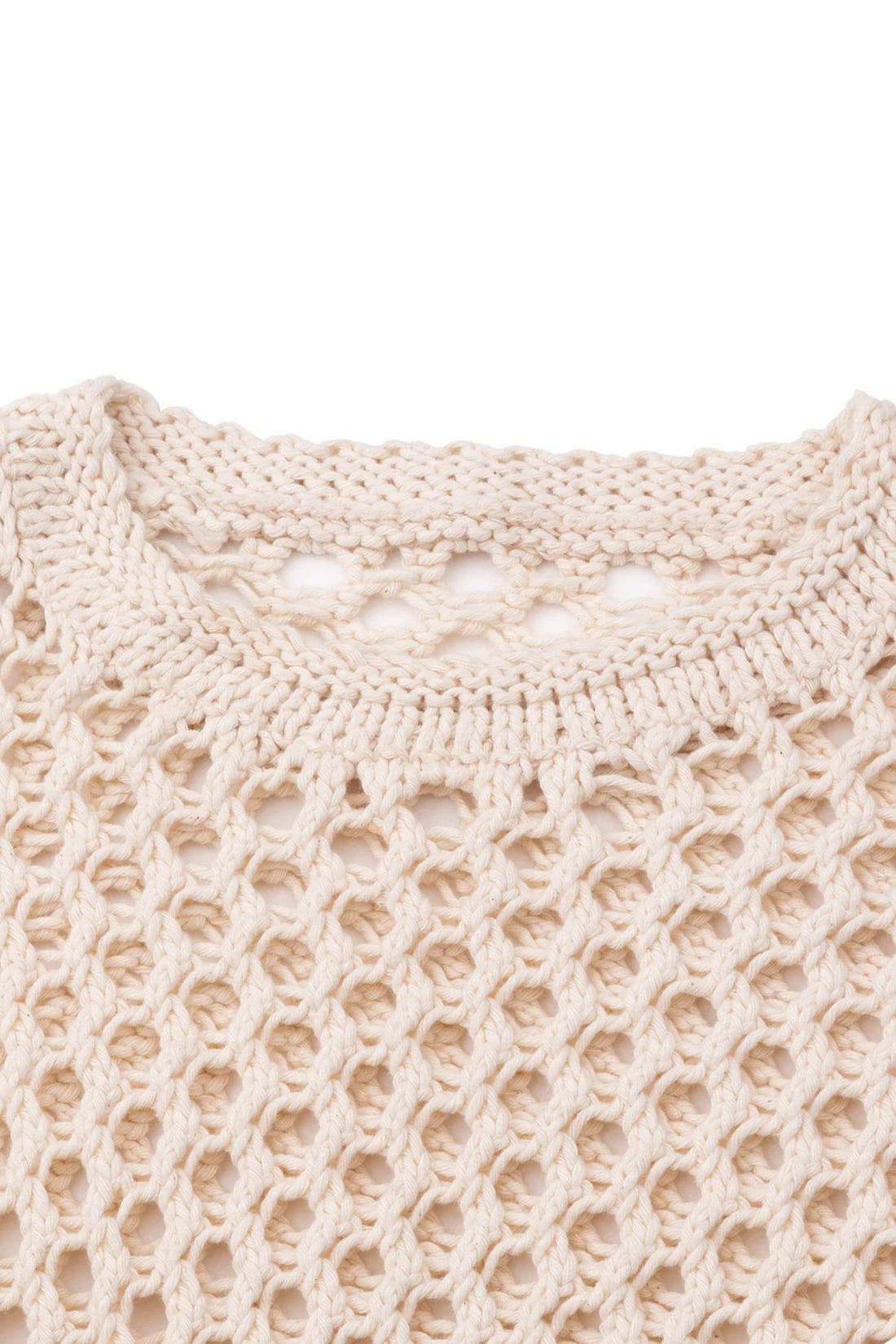 Net Knit Crew - Ecru