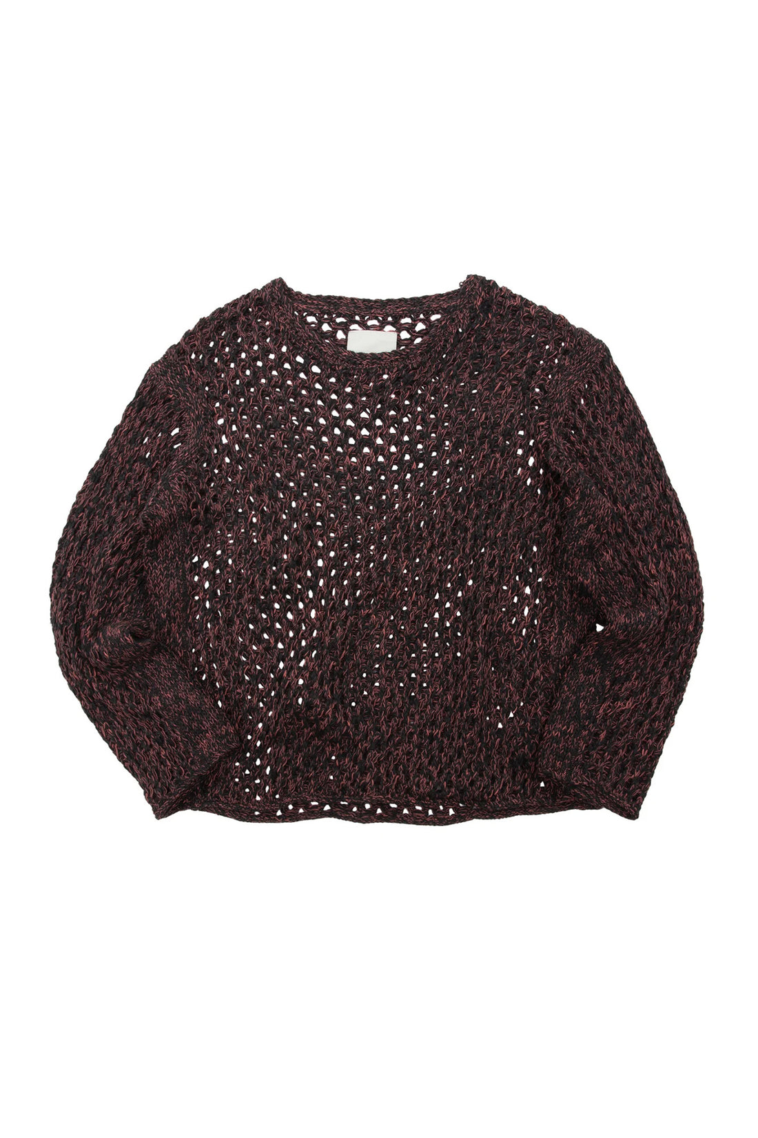 Net Loose Knit Crew - Charcoal