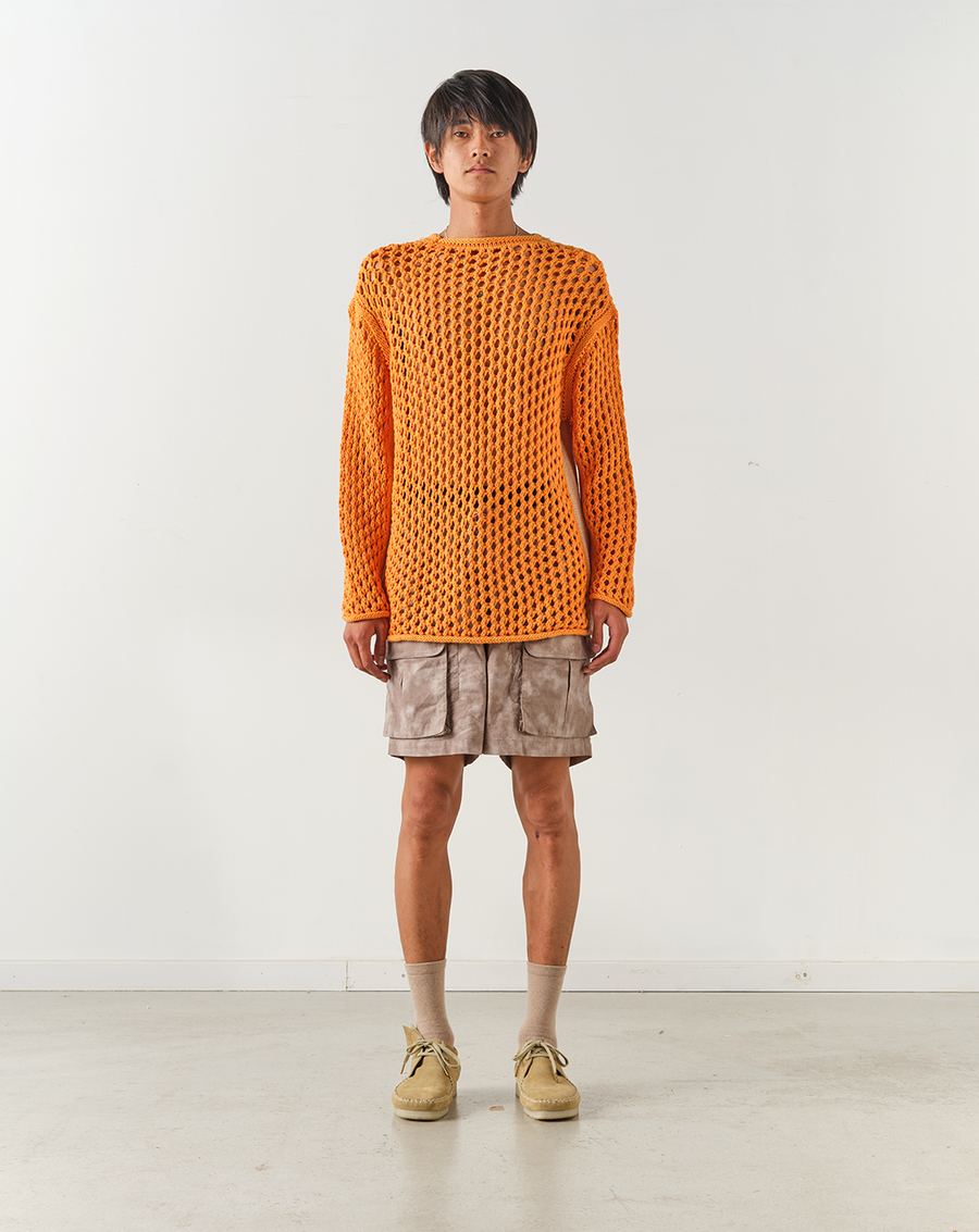 Net Knit Crew - Sunkist