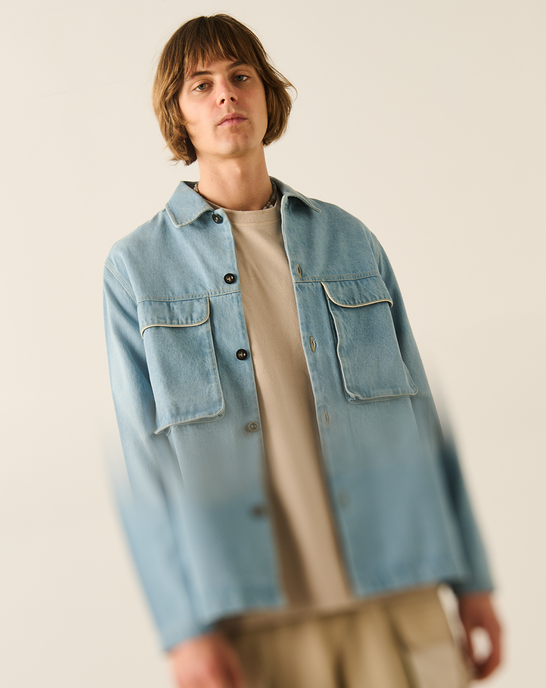 Trip Denim Jacket - Ice Blue