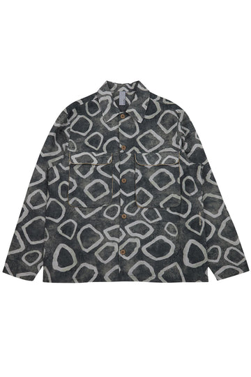 Pocket Overshirt - Blue Stone Circle Large