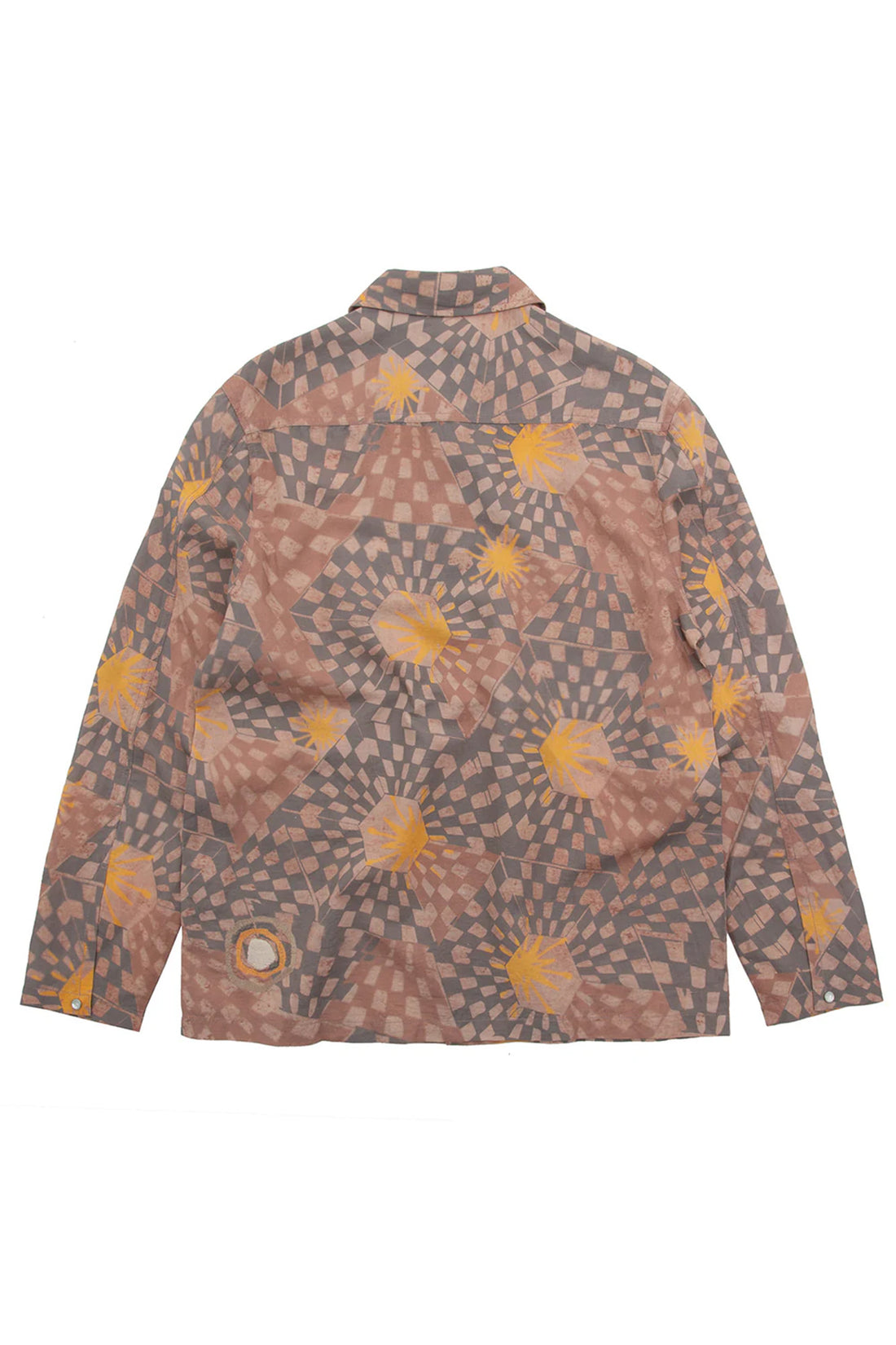 Pocket Overshirt - Warped Honeycomb Print