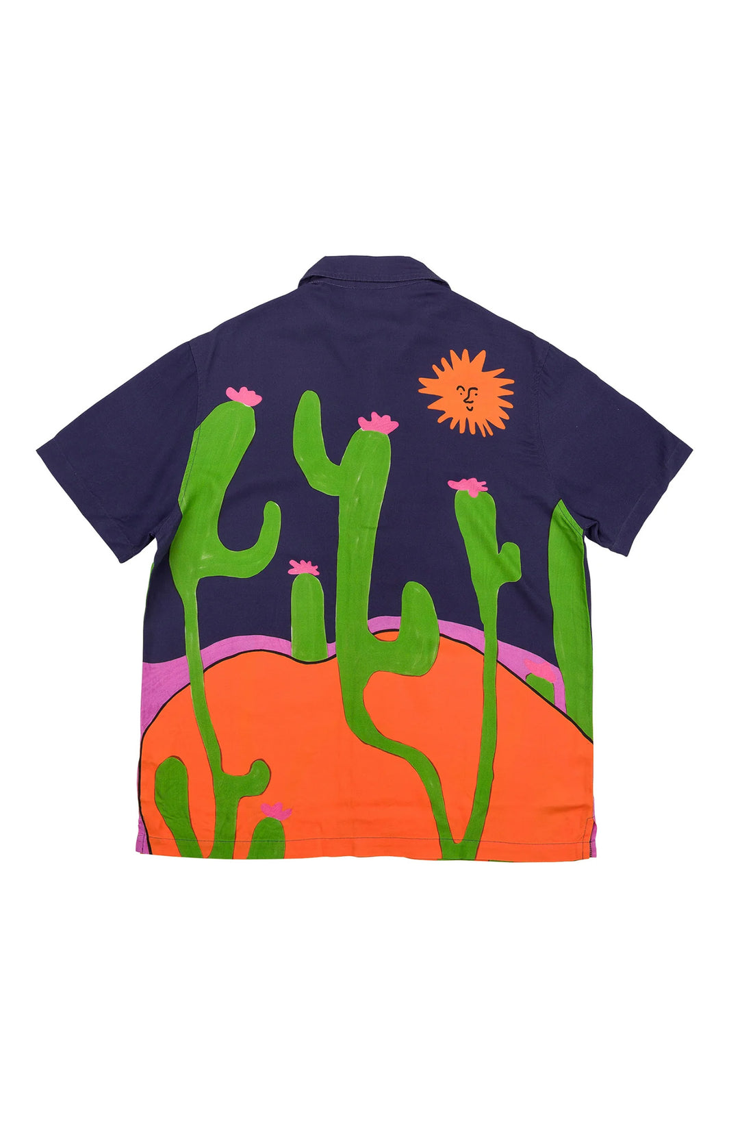 Queen Tangerine Wave Shirt - Cactus Print