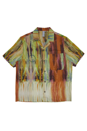 Short Sleeve Wave Shirt - Ink Stripe Light