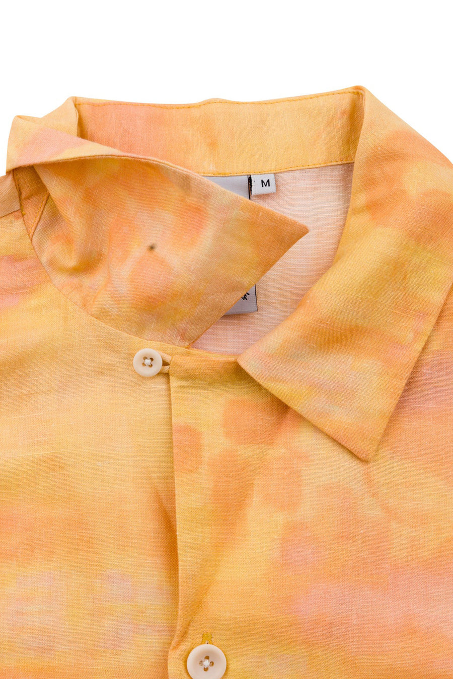 Short Sleeve Wave Shirt - Orange Ink Print