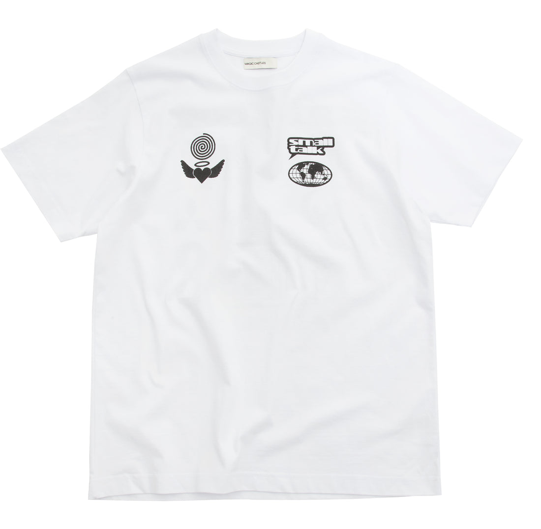 Small Talk Clip Art T-Shirt - Off White