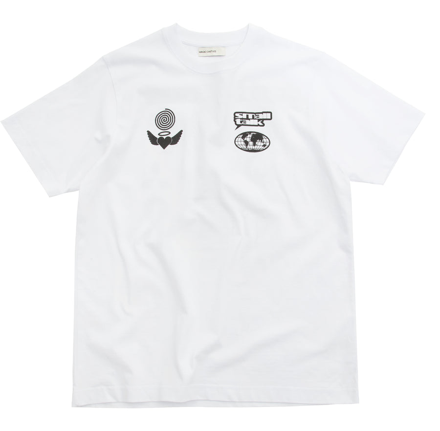 Small Talk Clip Art T-Shirt - Off White