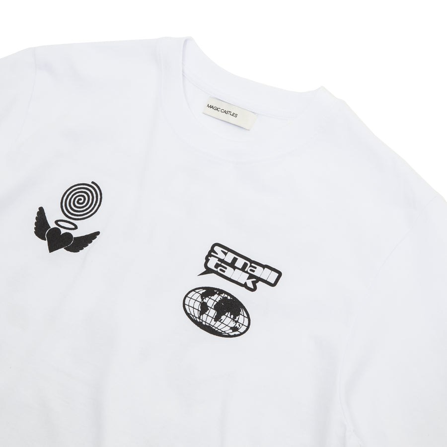 Small Talk Clip Art T-Shirt - Off White