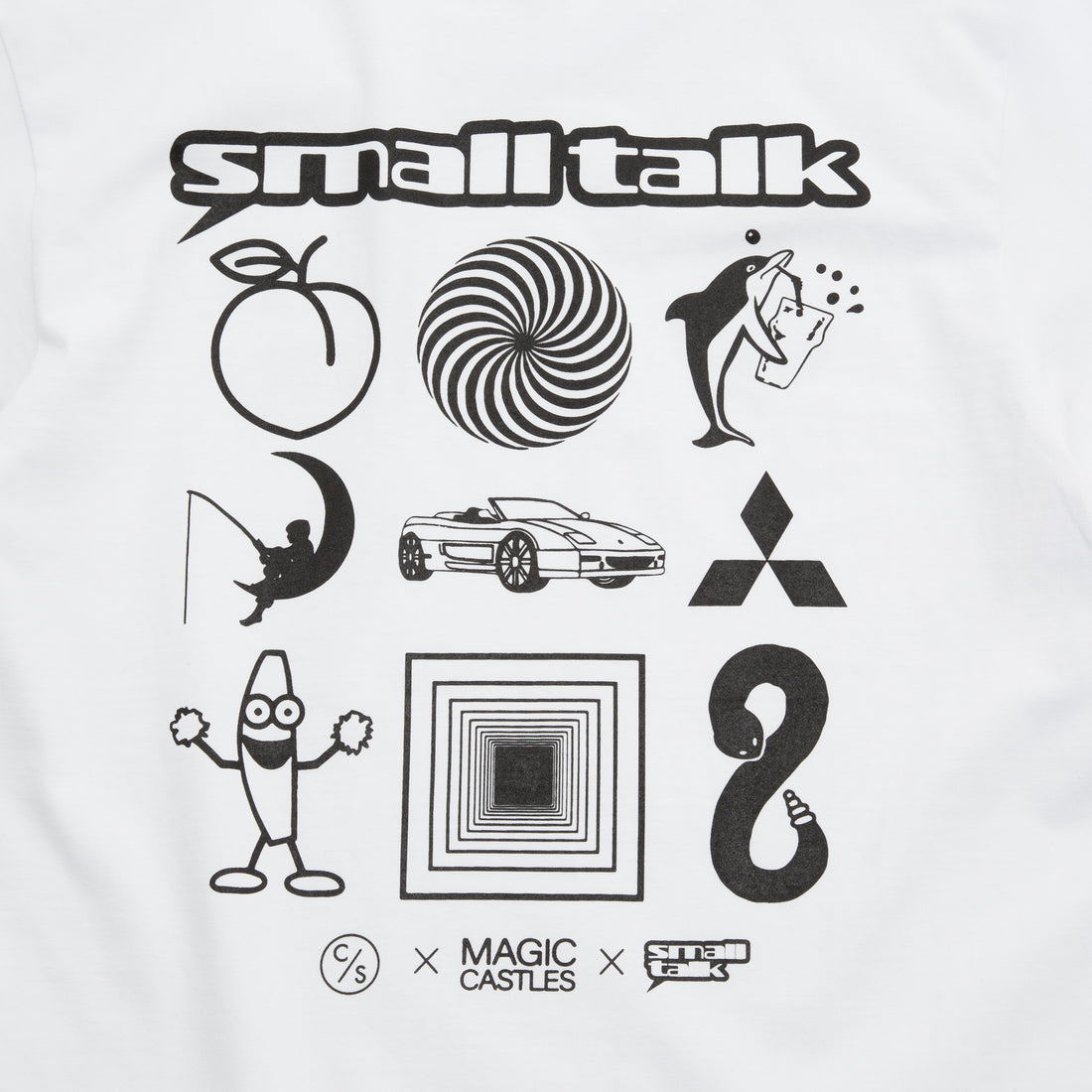 Small Talk Clip Art T-Shirt - Off White