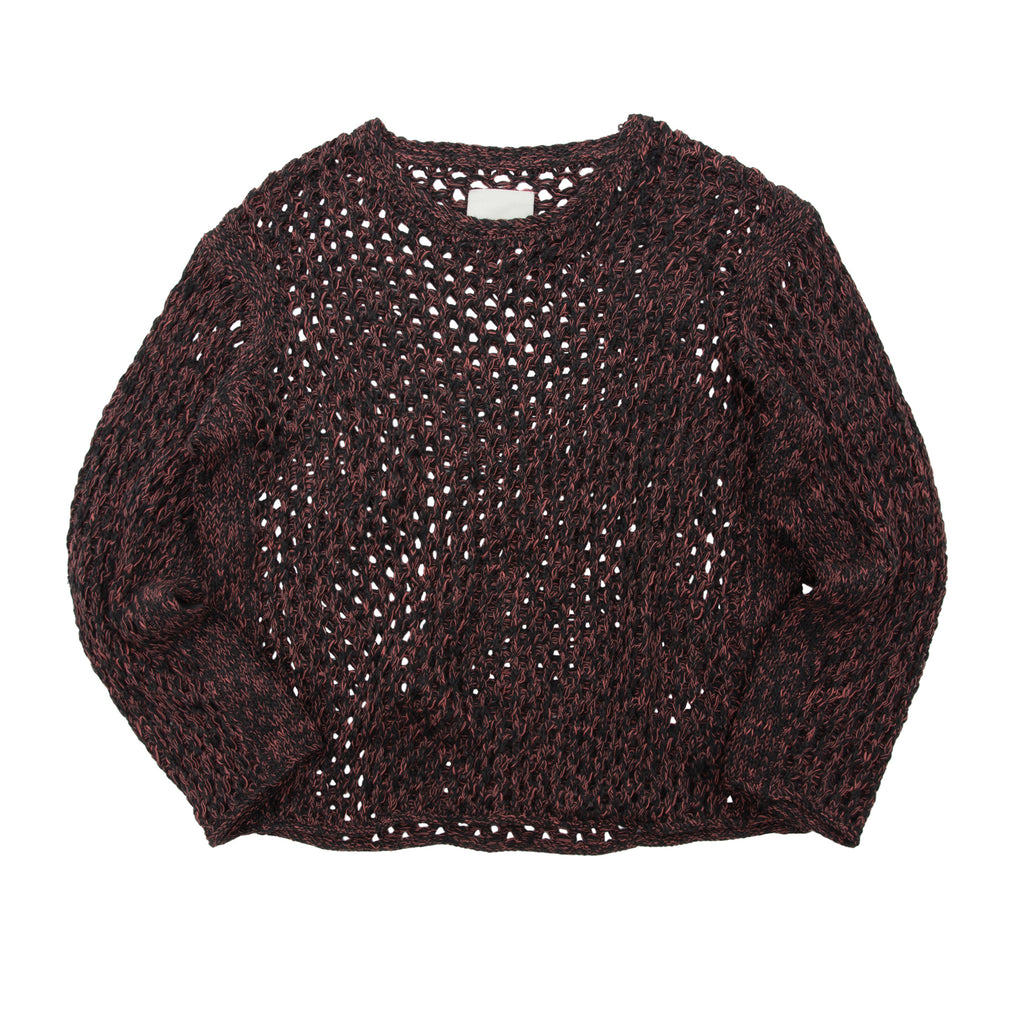 Net Knit Crew Loose Charcoal