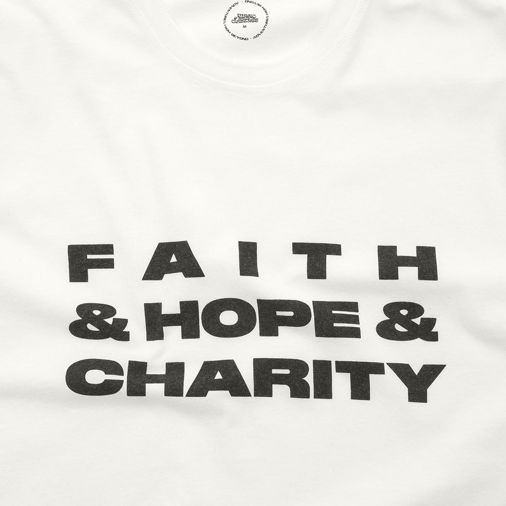 Faith & Hope & Charity Short Sleeve Tee - Off White