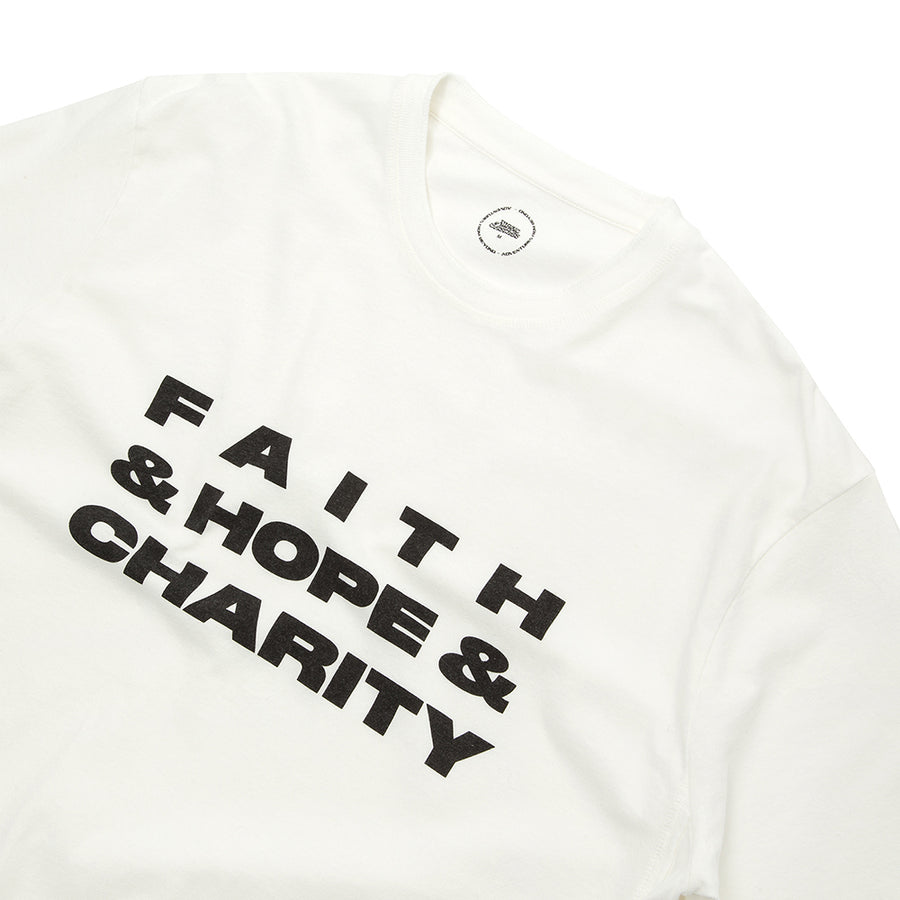 Faith & Hope & Charity Short Sleeve Tee - Off White