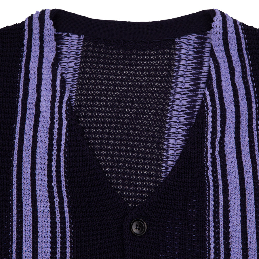 Mesh Cardigan - Navy