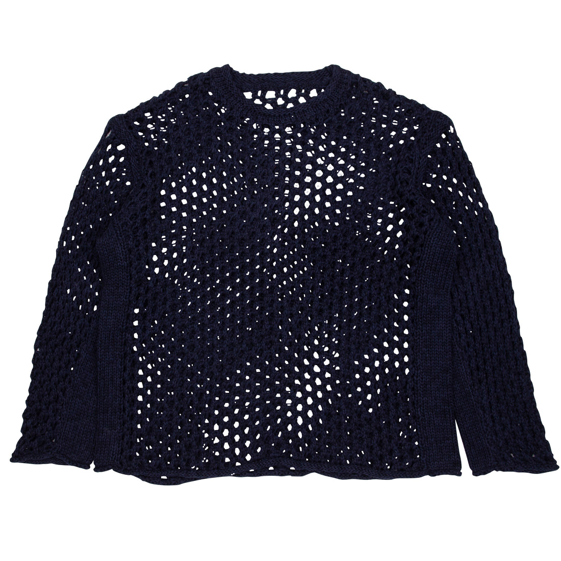 Net Knit Crew - Navy