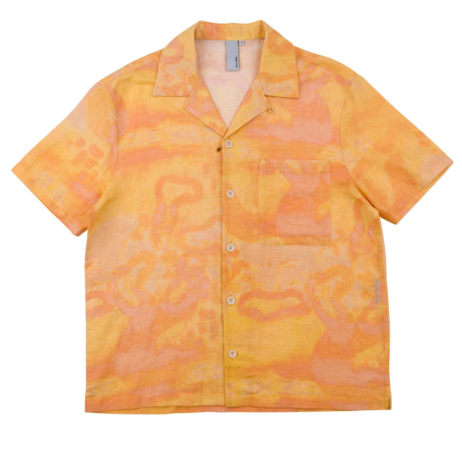 Short Sleeve Wave Shirt - Orange Ink Print | Magic Castles