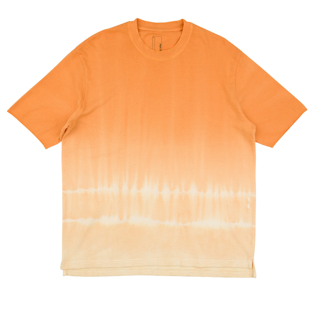 Dyed Waffle T-Shirt  - Orange